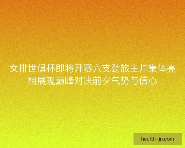 女排世俱杯即将开赛六支劲旅主帅集体亮相展现巅峰对决前夕气势与信心